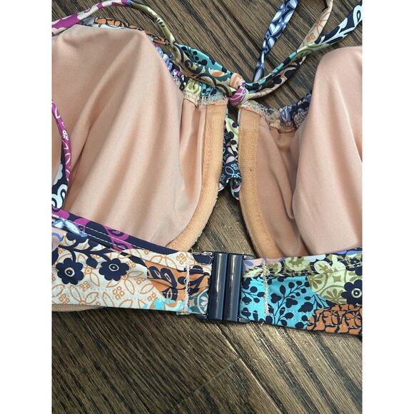 Artesands Salmagundi Multi Degas Bikini Top Size 14 Tropical Underwire NWT - Picture 8 of 15